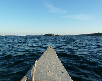 Canoeing to Dinner Island. Photo by Alex Shapiro.